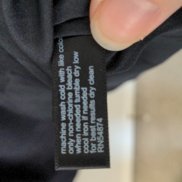 Long navy dress skirt with pockets - Picture 6 of 7